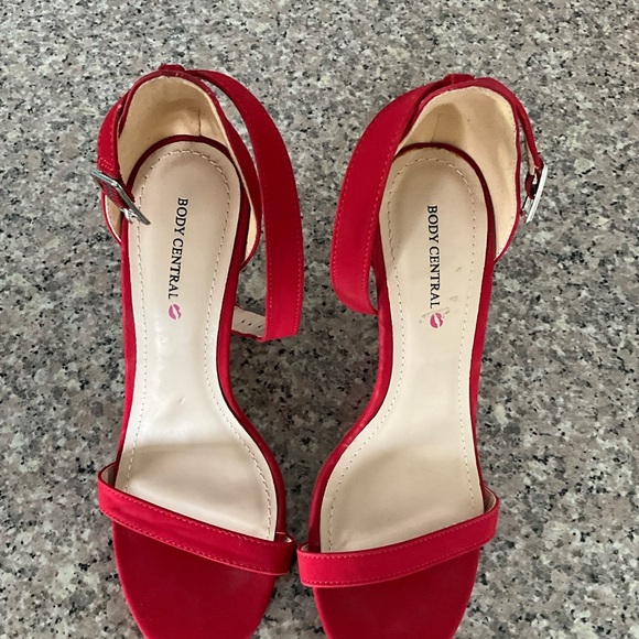 Red‎ ankle strap heels by Body Central. - Picture 2 of 9